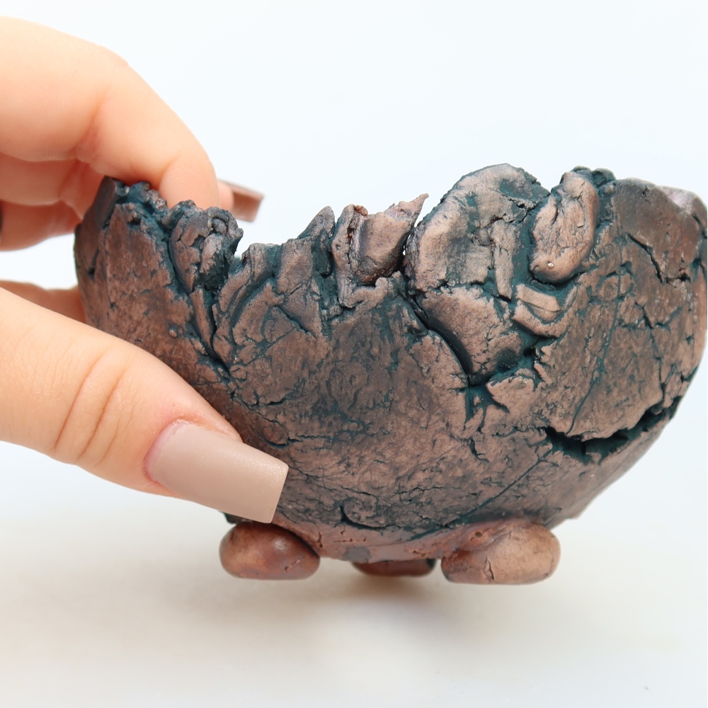 Keramická škrupina  10,5 x 11 x 7 cm, farba zelená