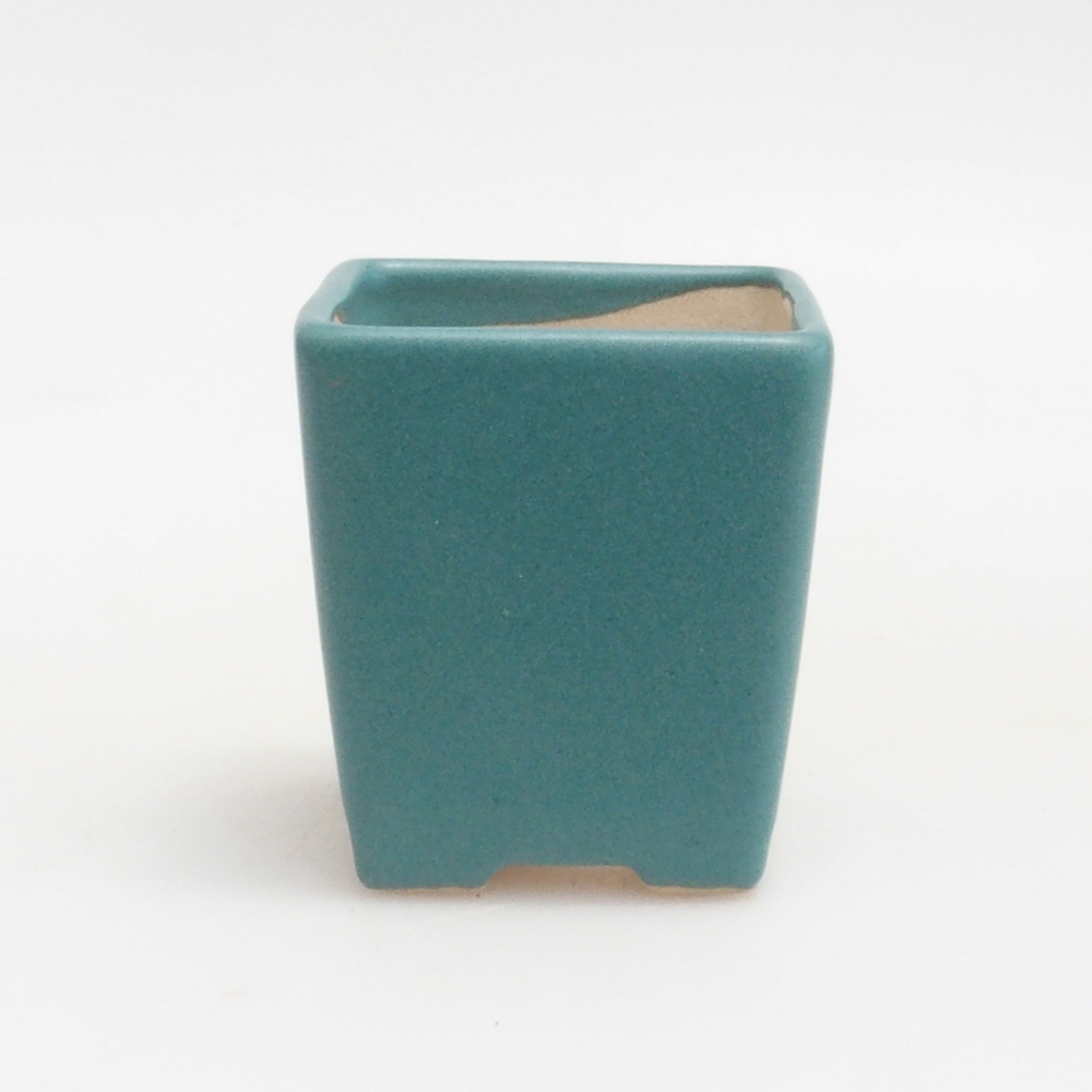 Keramická bonsai miska 4,5 x 4,5 x 5 cm, farba modrá