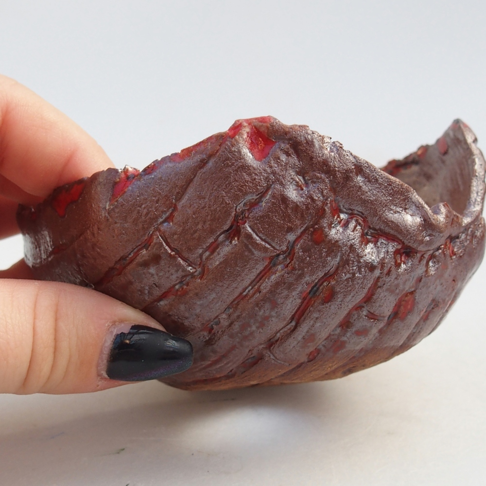 Keramická mušľa 10 x 9,5 x 5,5 cm , farba hnedá