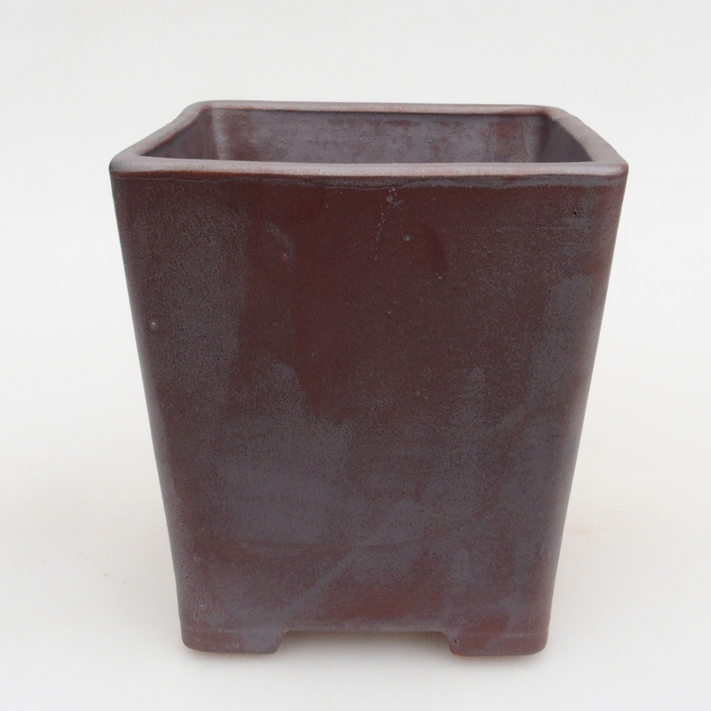 Keramická bonsai miska 10,5 x 10,5 x 10,5 cm, farba kovová