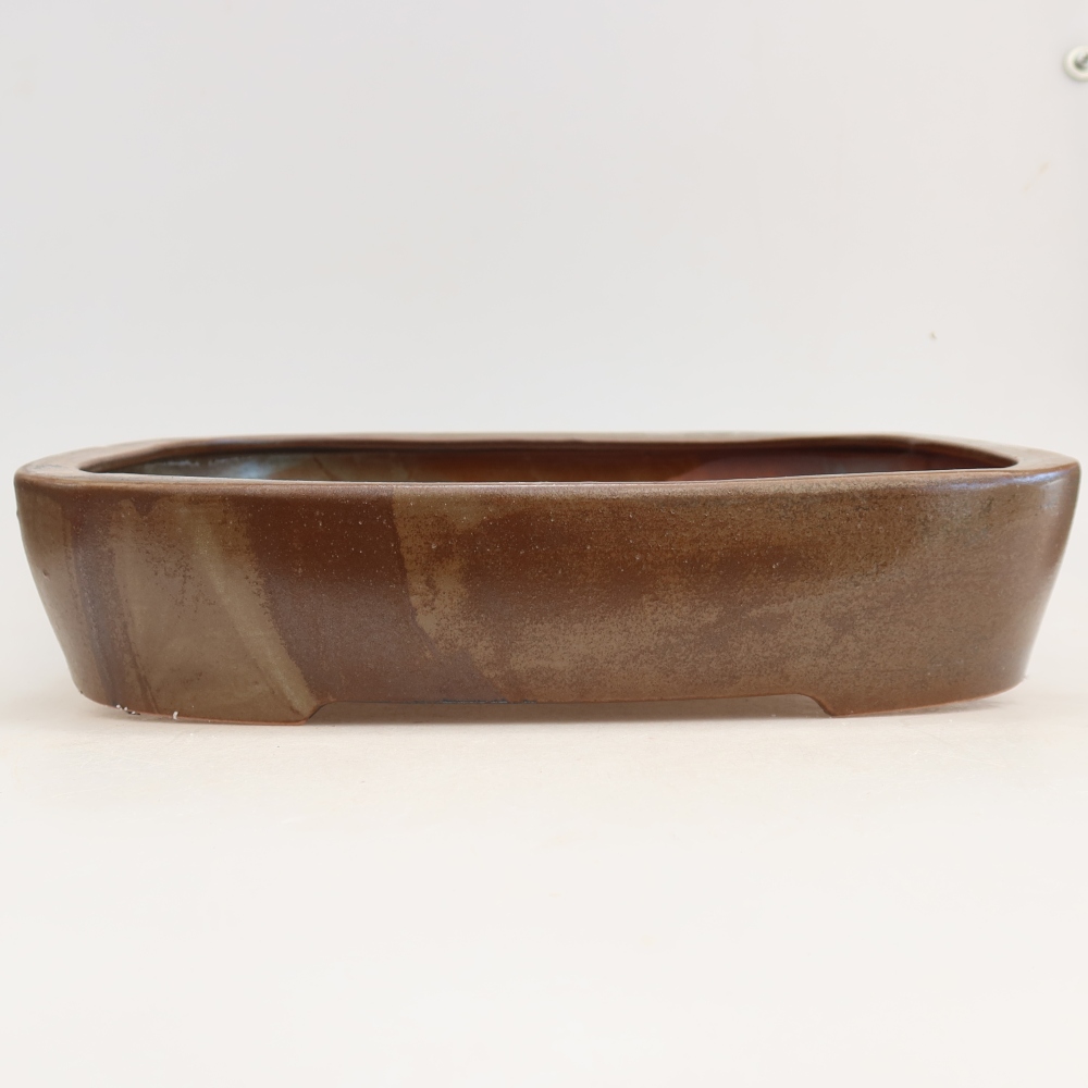 Keramická miska na bonsai 32 x 24,5 x 6,5 cm, farba hnedá