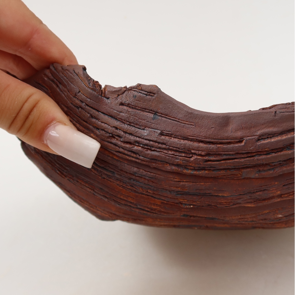Keramická škrupina  20 x 16 x 7 cm, farba hnedá