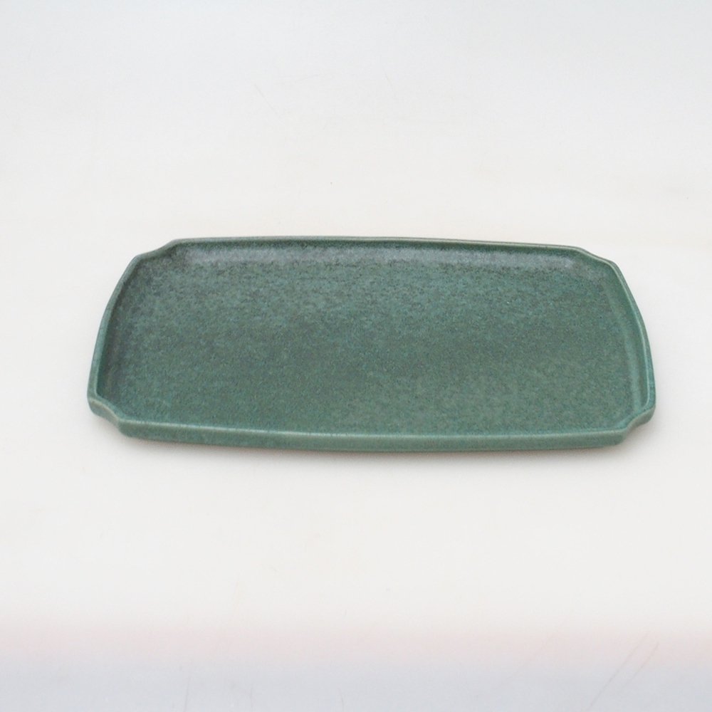 Keramický tanier H07 – 28 x 19 x 1,5 cm – zelený