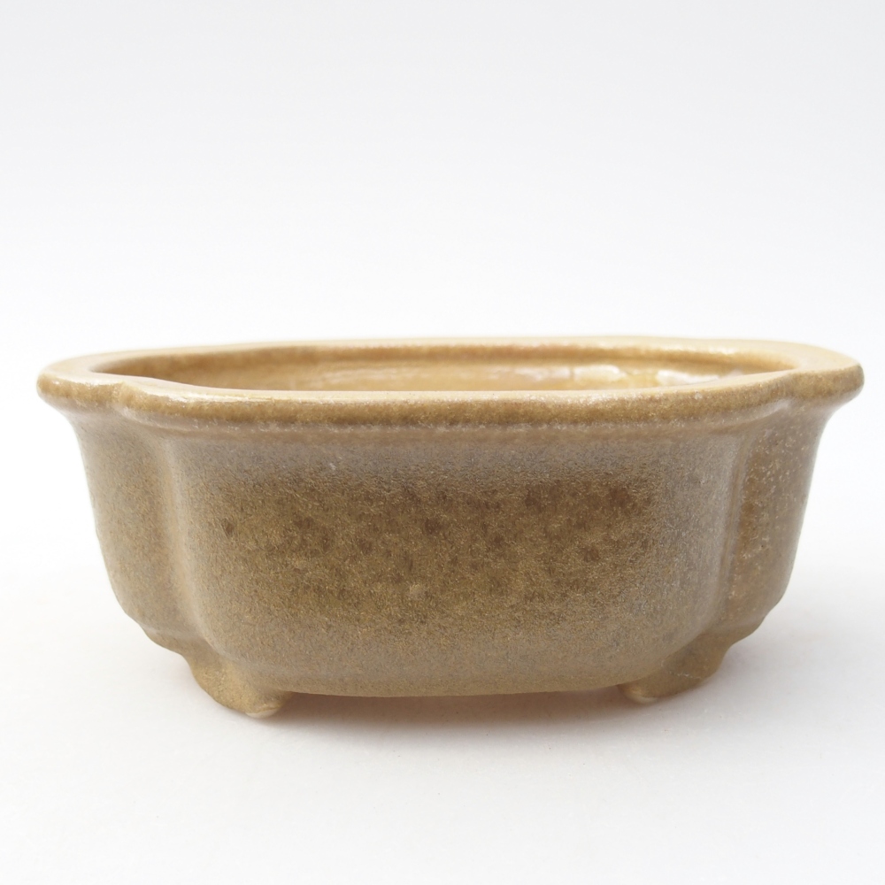 Keramická miska na bonsaje 13 x 10 x 5 cm, farba béžová