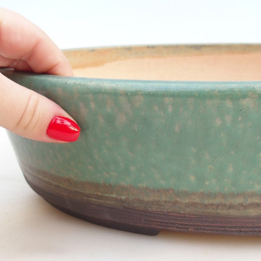 Miska na bonsaj 32,5 x 26 x 8,5 cm , farba zelená