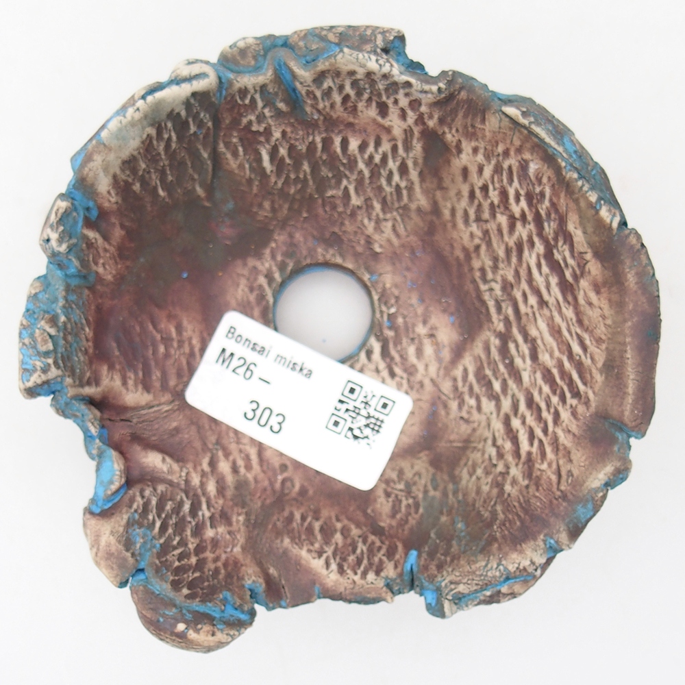 Keramická mušľa 11 x 10 x 5 cm , farba modrá