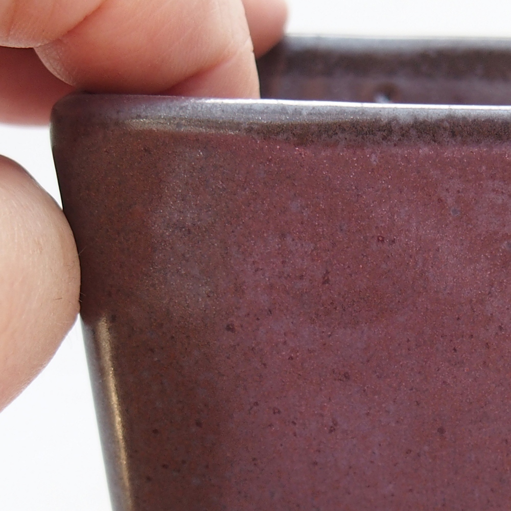 Keramická miska na bonsaje 8,5 x 8,5 x 11 cm, hnedá