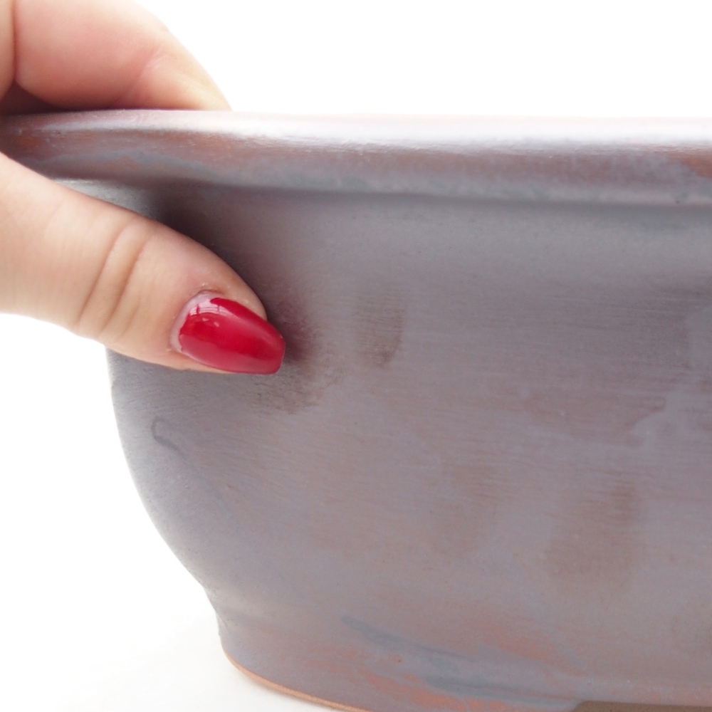 Keramická miska na bonsaje 30 x 25 x 10 cm, farba kovu