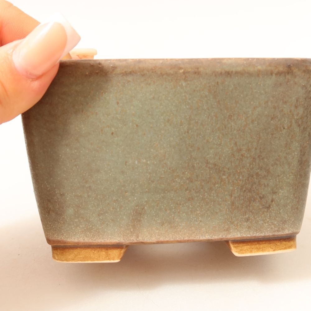 Keramická miska na bonsai 10,5 x 10,5 x 7 cm, farba zelená
