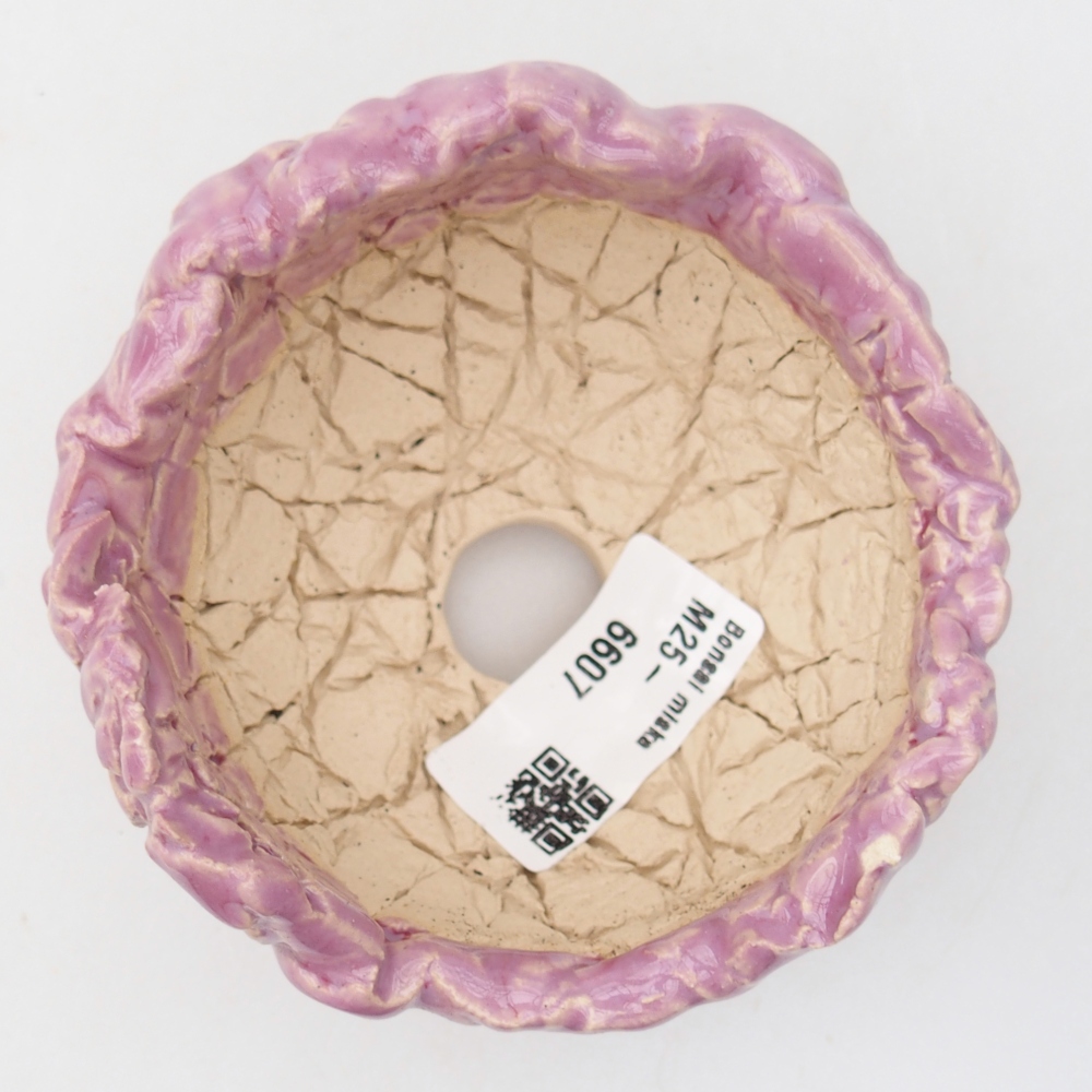 Keramická mušľa 9 x 9 x 6,5 cm , farba fialová