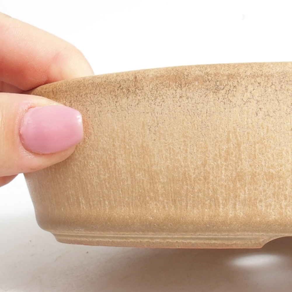 Keramická bonsai miska 16,5 x 11 x 4 cm, farba  béžová