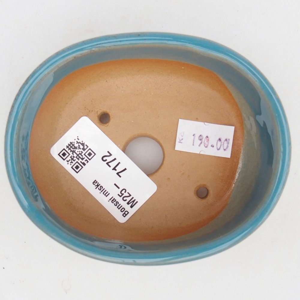 Keramická miska na bonsaje 9,5 x 7,5 x 3,5 cm, farba modrá