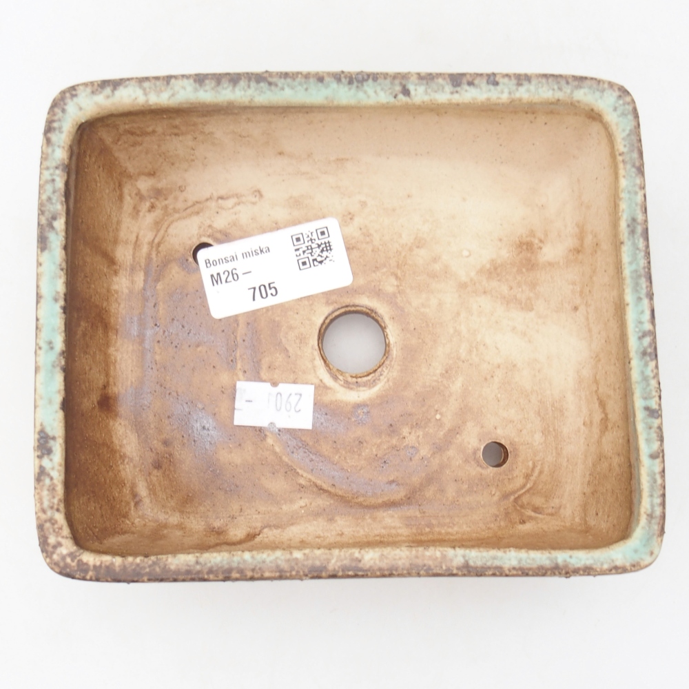 Keramická miska na bonsaje 15 x 12 x 5 cm, zelená