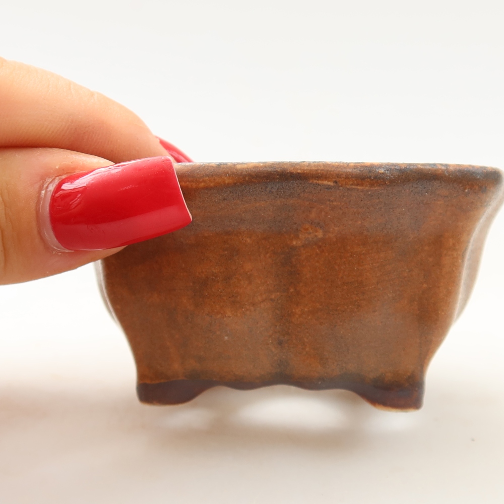 Keramická miska na bonsai 7 x 7 x 3,5 cm, farba ružová