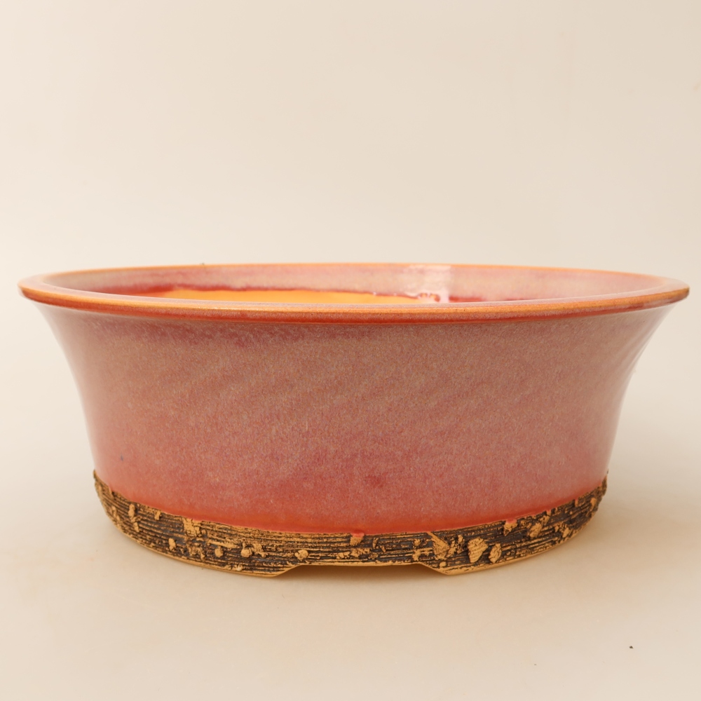 Keramická miska na bonsaje 27 x 27 x 9 cm, farba ružová