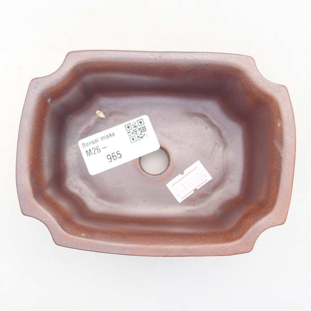 Keramická miska na bonsaje 12 x 9 x 5 cm, farba kovu