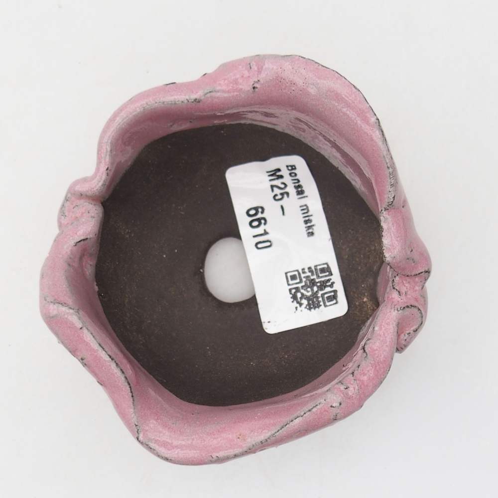 Keramická mušľa 8 x 8 x 6,5 cm , farba fialová