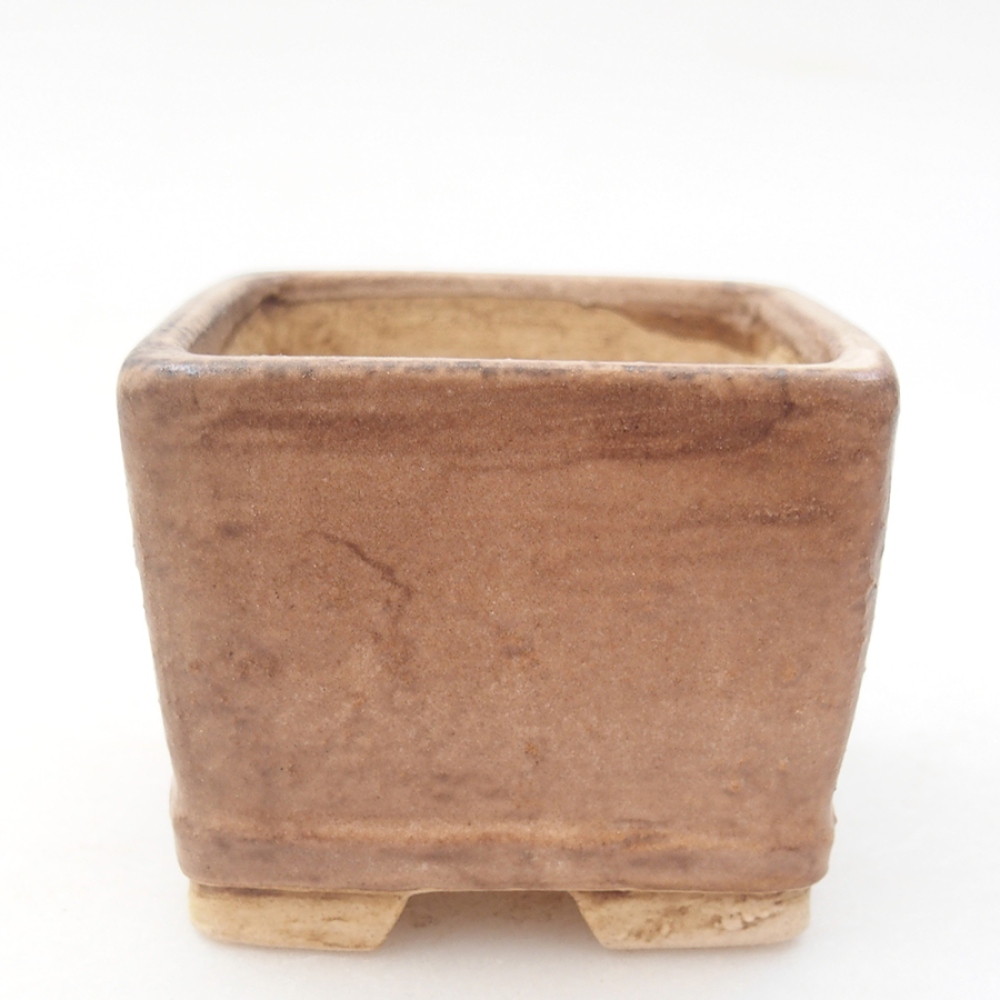 Keramická bonsai miska 6 x 6 x 4,5 cm, farba ružová