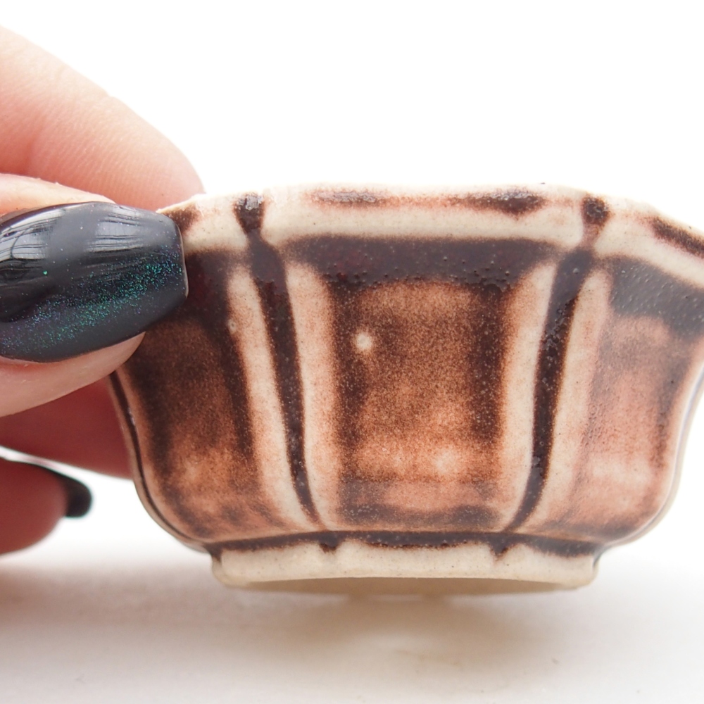 Mini bonsajová miska 6 x 6 x 3 cm, ružová