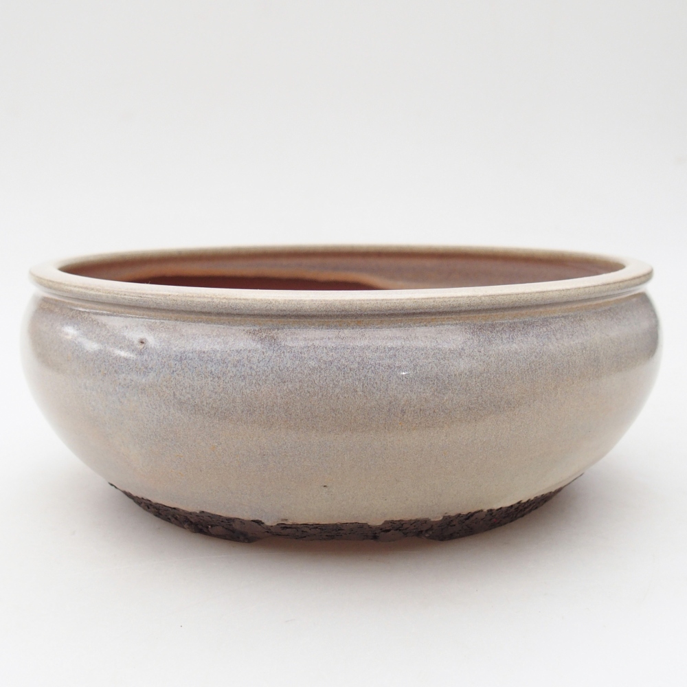 Keramická miska na bonsaje 20 x 20 x 7,5 cm, farba béžová