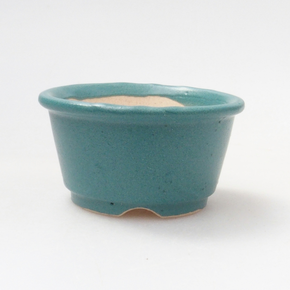 Keramická bonsai miska 4,5 x 4,5 x 2,5 cm, farba modrá