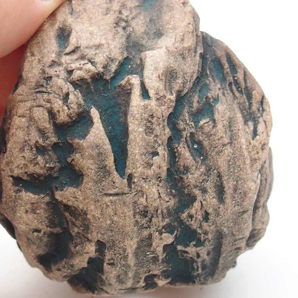 Keramická mušľa 6,5 x 5,5 x 6 cm , farba zelená