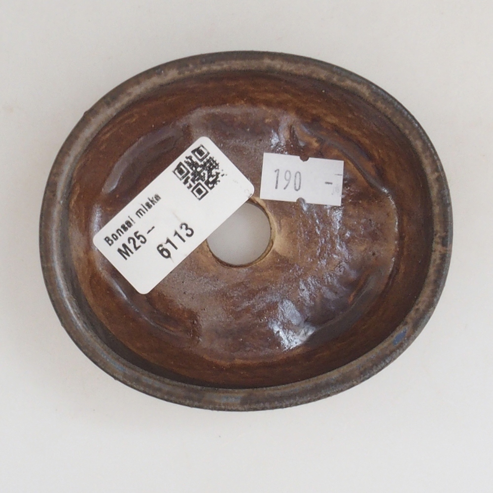 Keramická bonsai miska 9,5 x 8 x 3 cm, farba hnedá