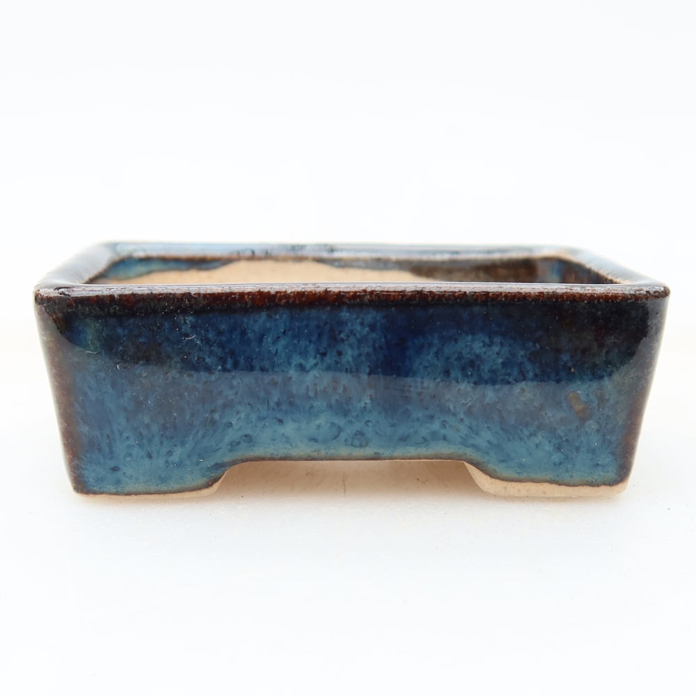 Keramická miska na bonsaje 5 x 3 x 2 cm, farba modrá