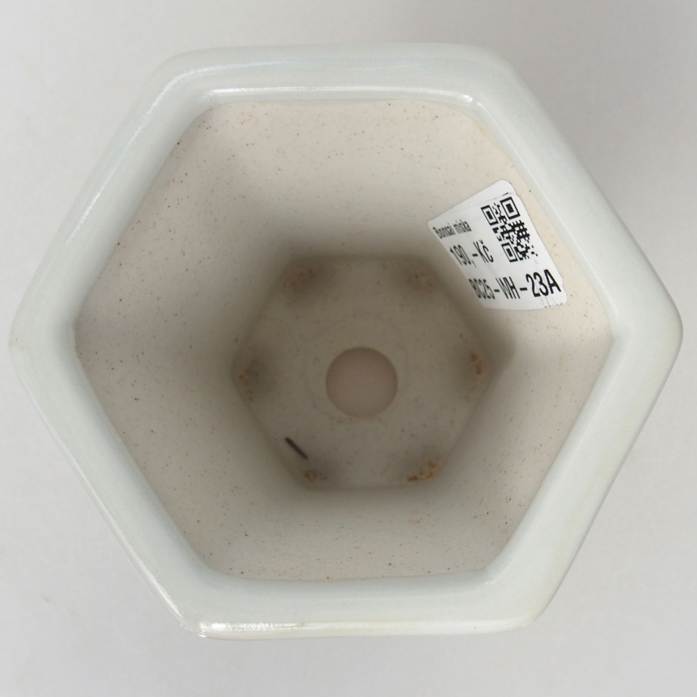 Keramická miska na bonsaje 10 x 9 x 9 cm, farba biela