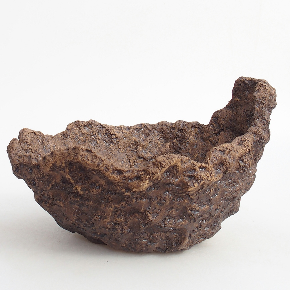 Keramická mušľa 19 x 15 x 14 cm , farba hnedá