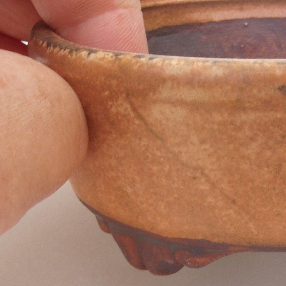 Keramická bonsai miska 9 x 8 x 3,5 cm, farba ružová