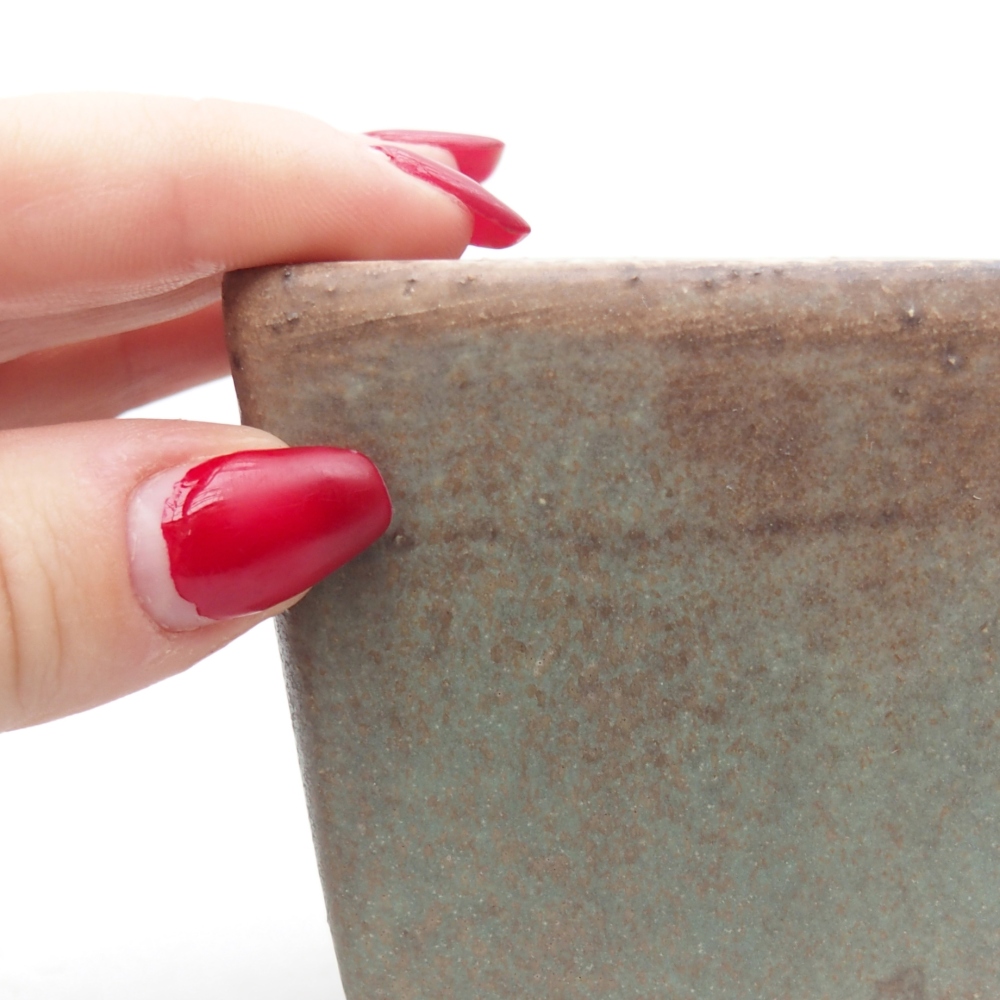 Keramická miska na bonsaje 7,5 x 7,5 x 7,5 cm, zelená