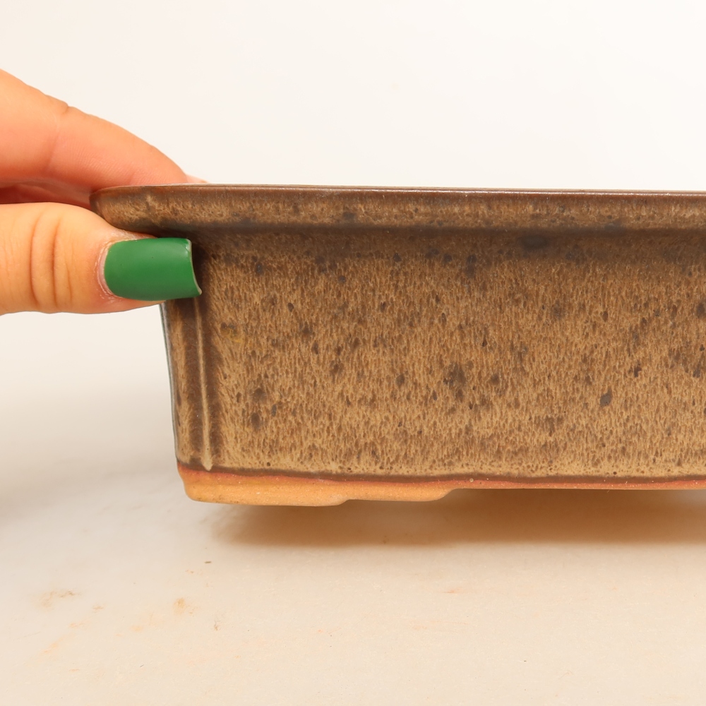 Keramická miska  20 x 15,5 x 5,5 cm, farba hnedá