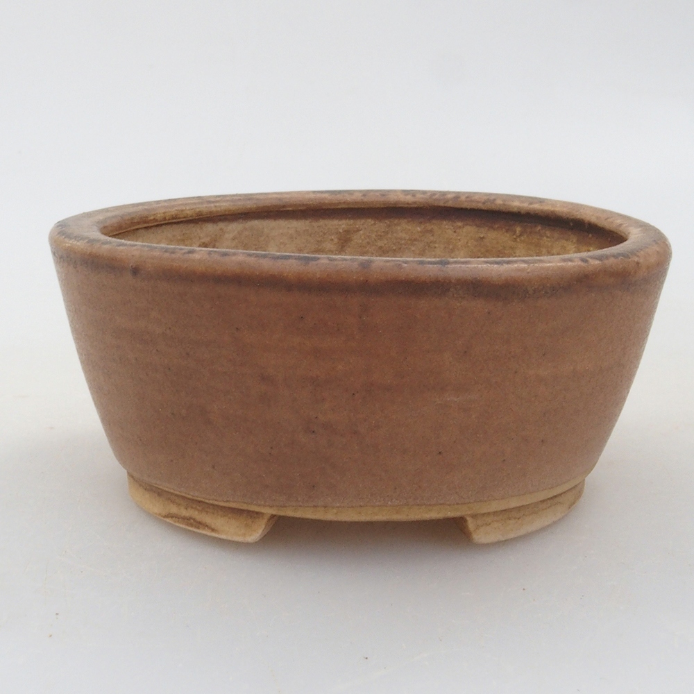Keramická bonsai miska 10,5 x 9 x 4 cm, farba hnedá