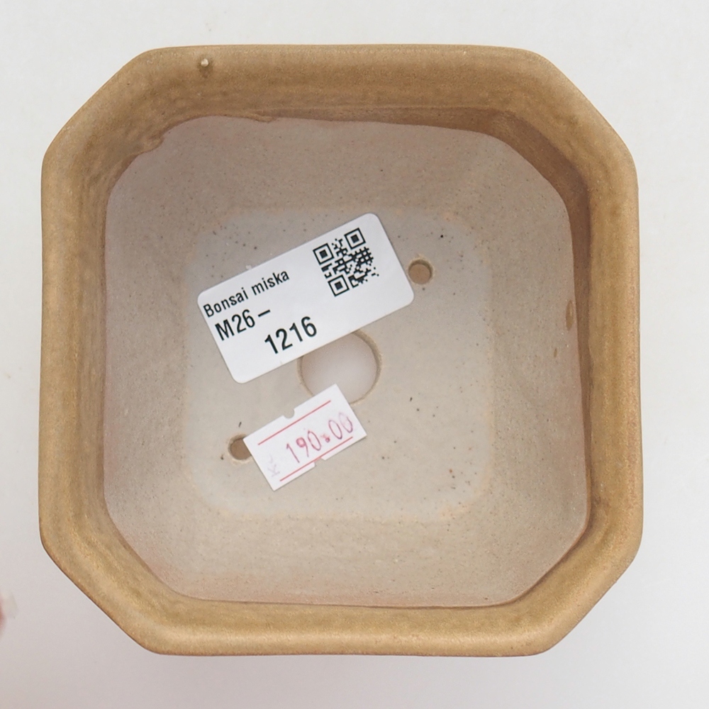 Keramická miska na bonsaje 10 x 10 x 6 cm, hnedá