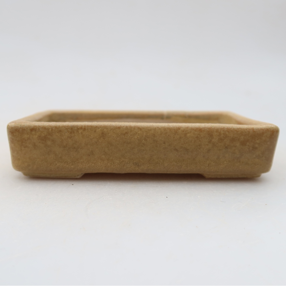 Keramická miska na bonsaje 10 x 7 x 2 cm, farba béžová