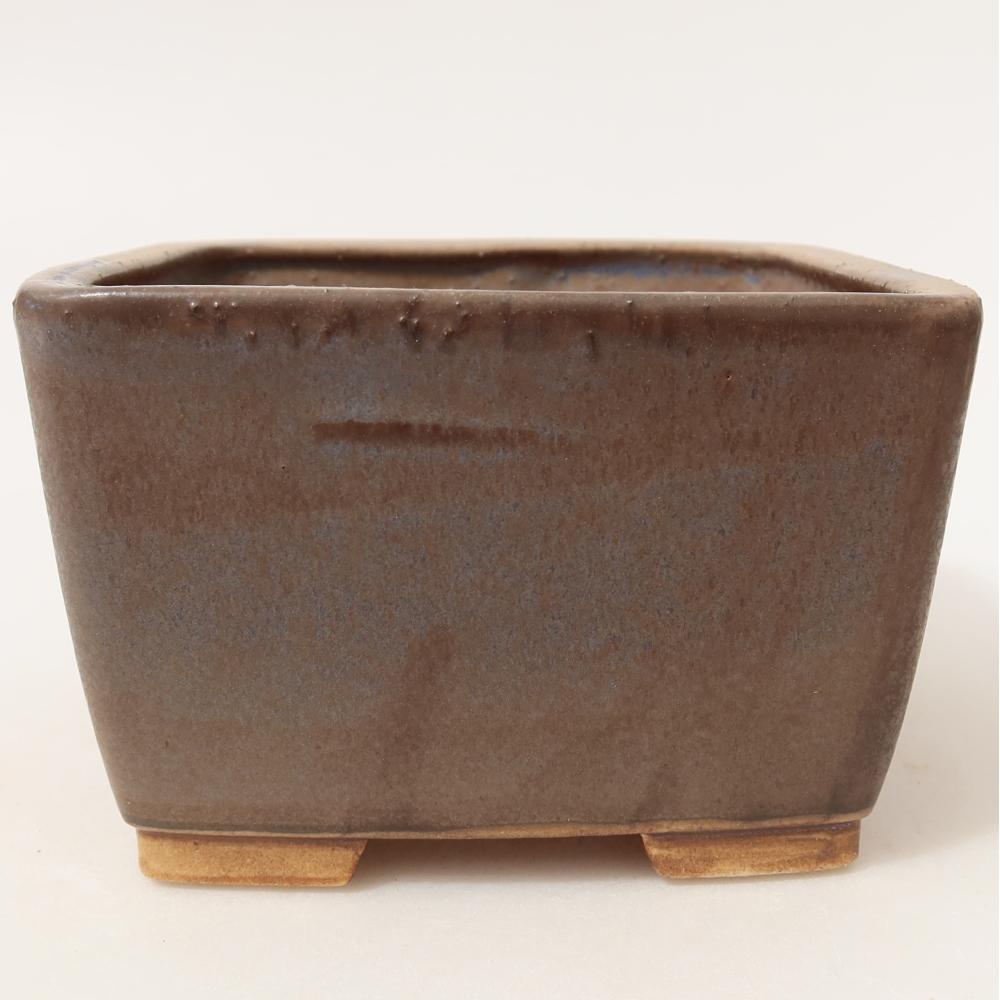 Keramická miska na bonsai 13 x 13 x 8 cm, farba modrá