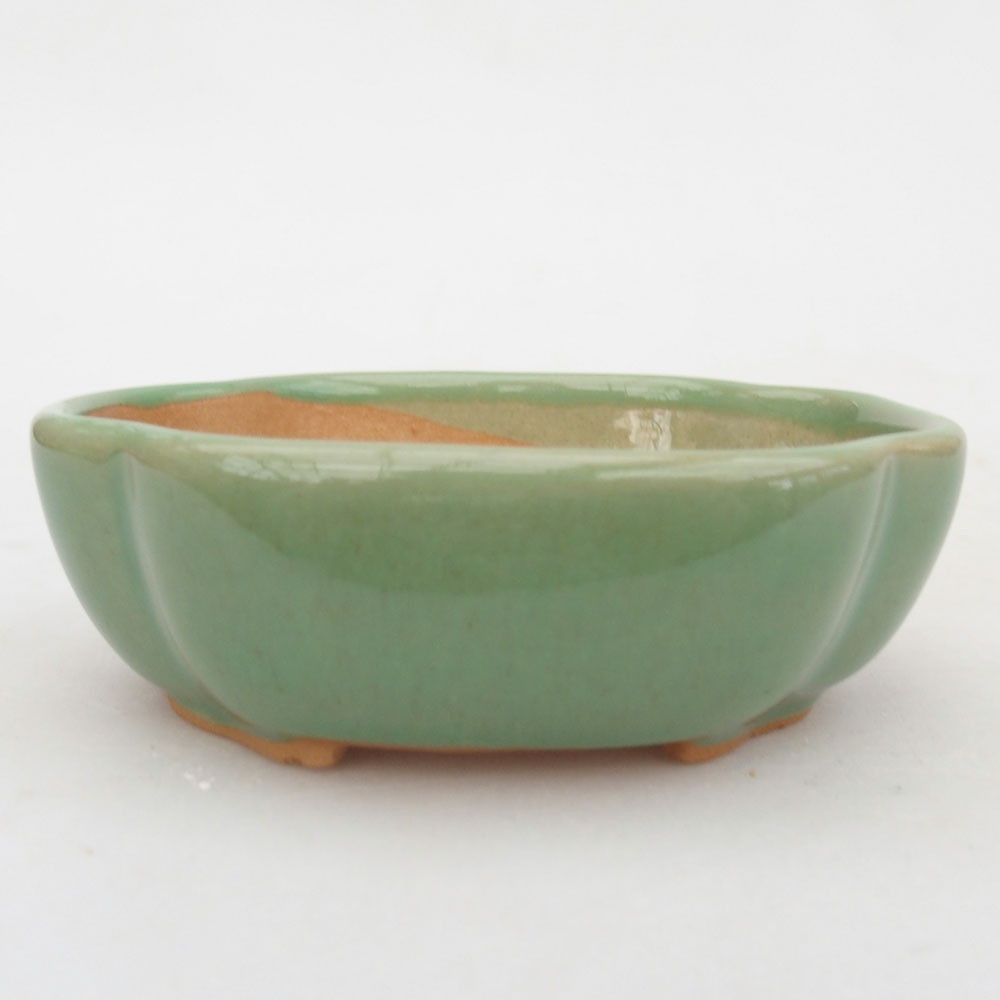 Keramická miska na bonsaje 10,5 x 8,5 x 3,5 cm, zelená