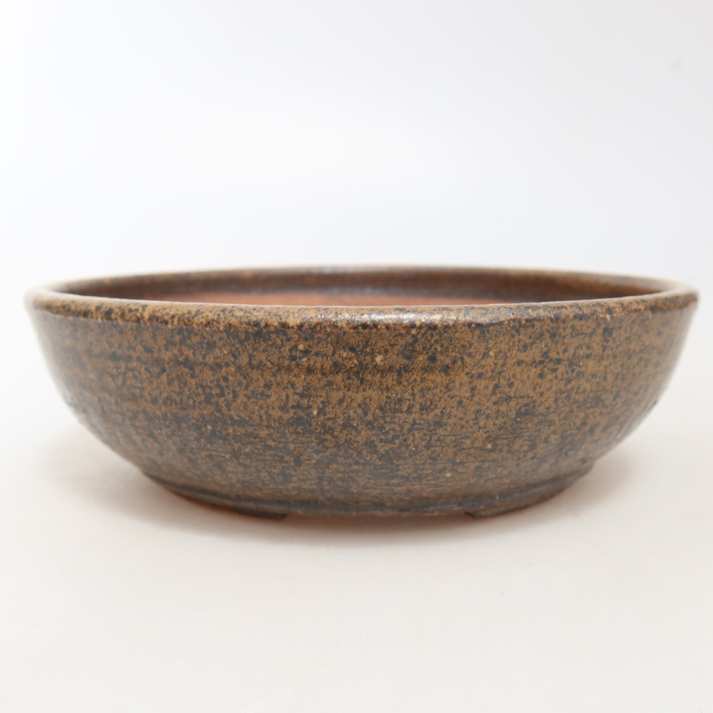 Keramická miska na bonsaje 17 x 17 x 5 cm, farba hnedá