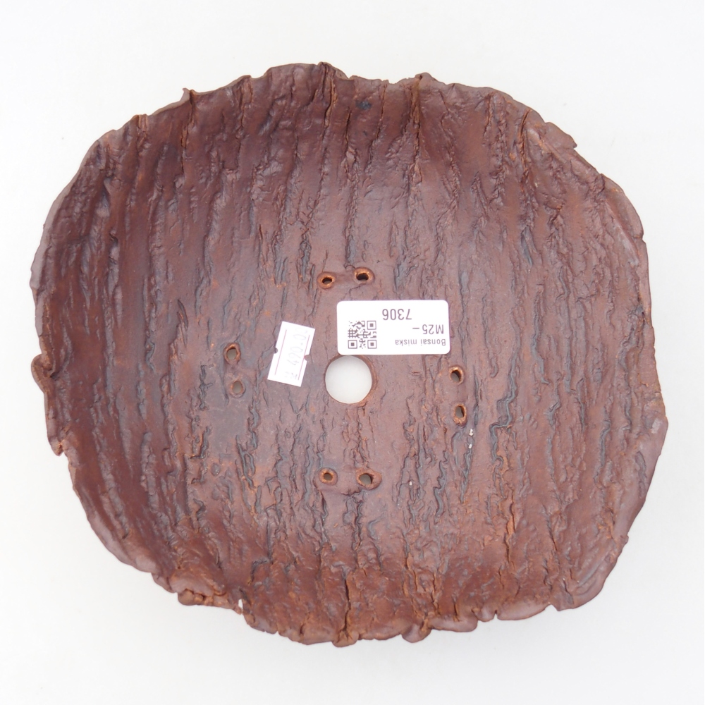 Keramická mušľa 20 x 19 x 6,5 cm , farba hnedá