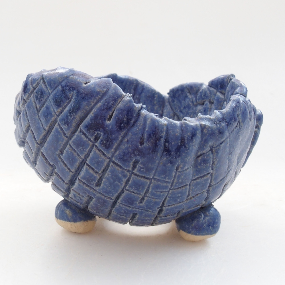 Keramická Škrupina 7 x 7 x 5,5 cm , farba modrá