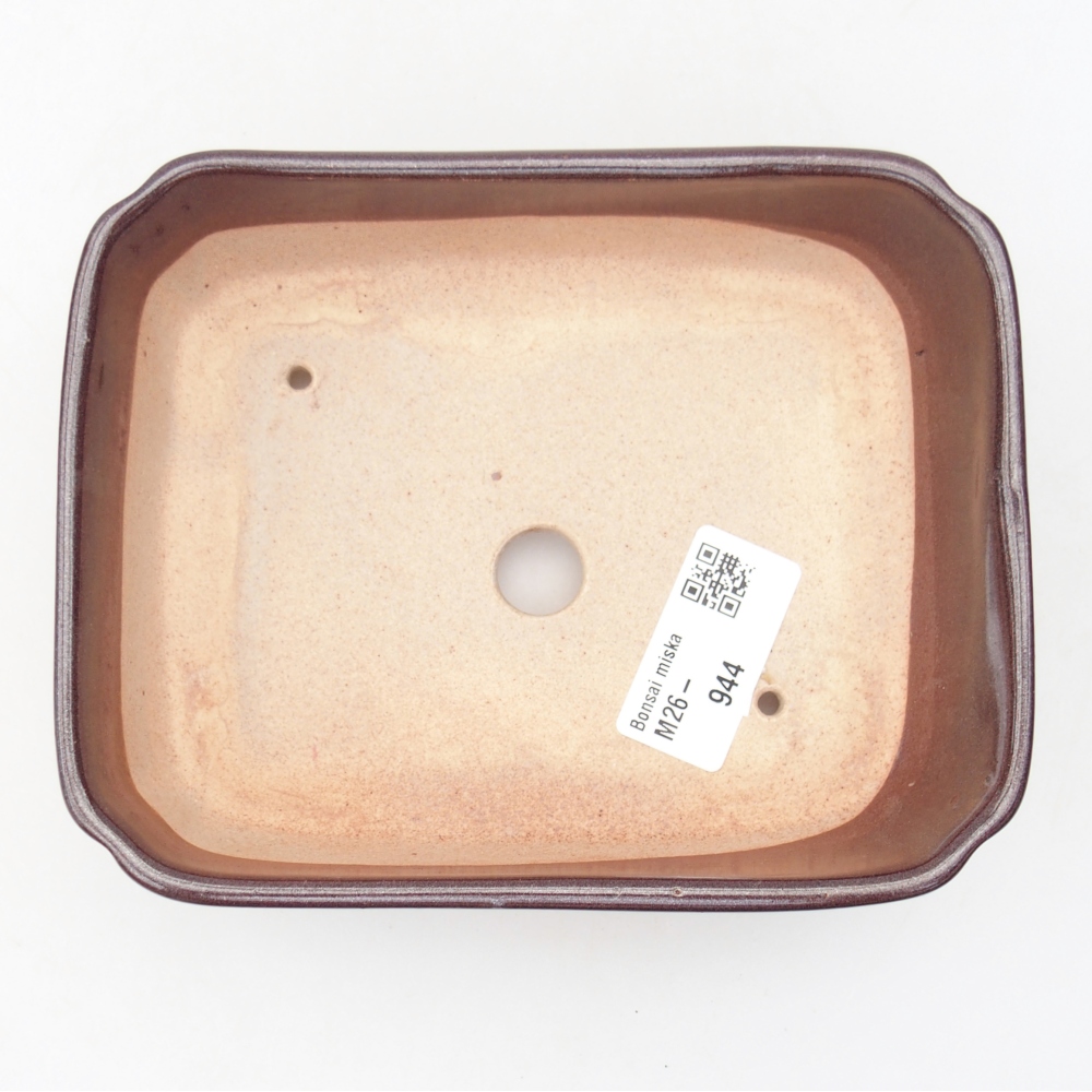 Keramická miska na bonsaje 15 x 12 x 4,5 cm, hnedá