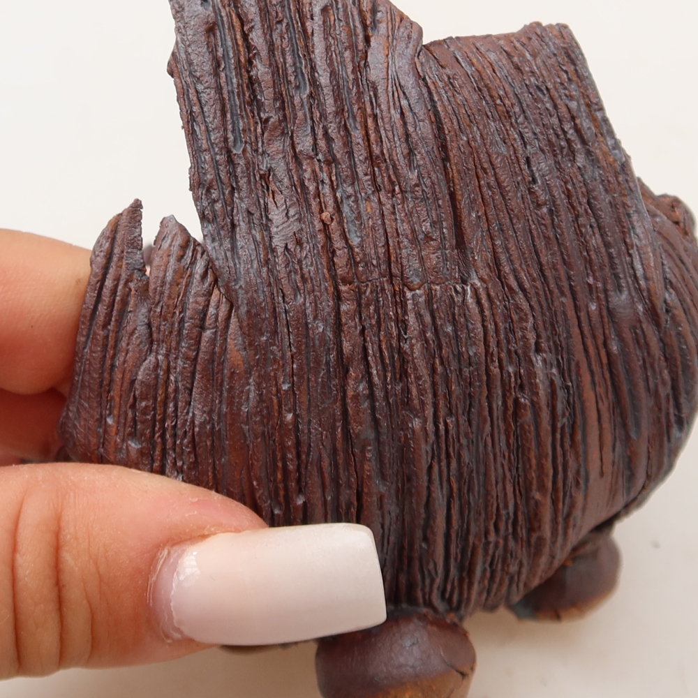 Keramická škrupina  9,5 x 8,5 x 9 cm, farba hnedá