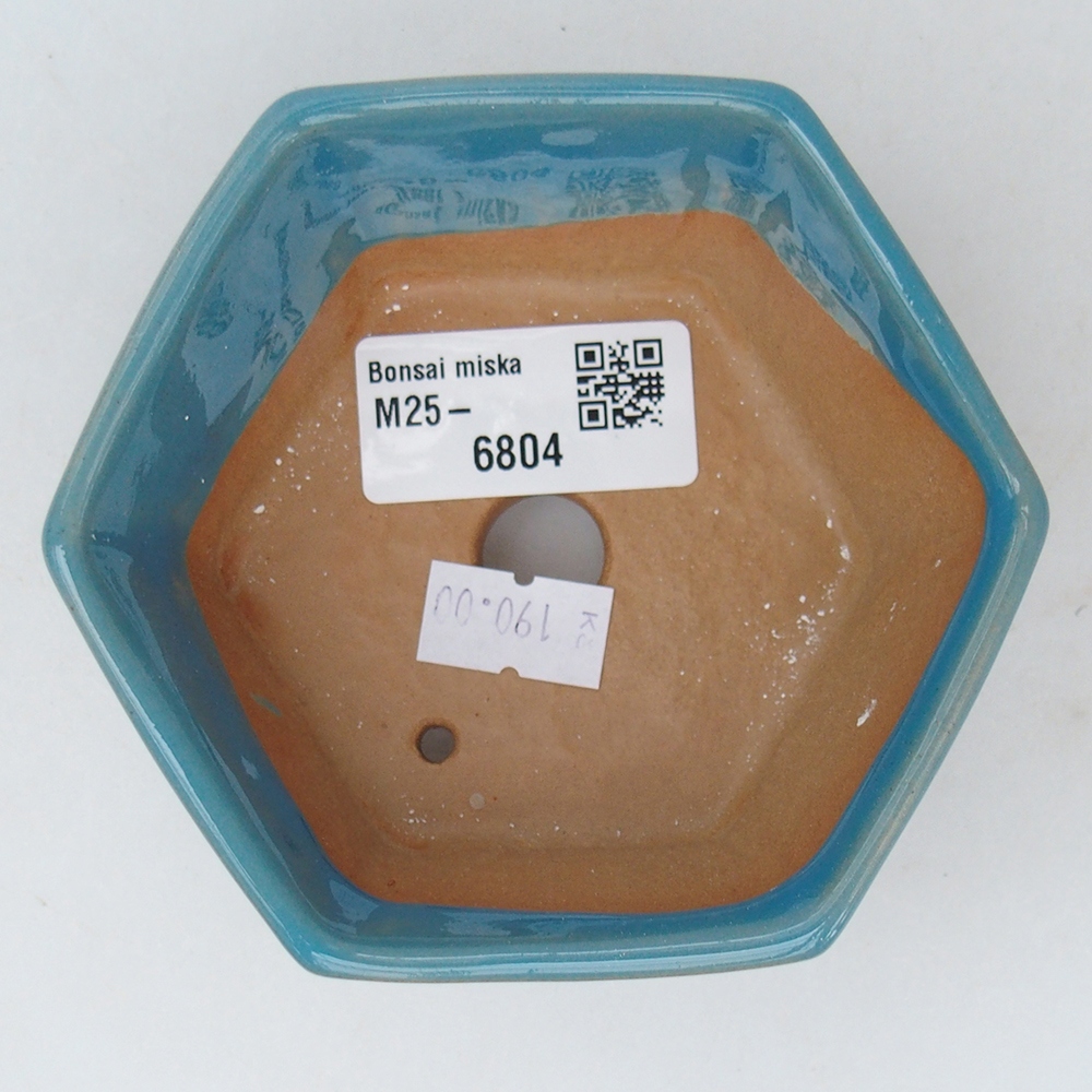 Keramická miska na bonsaje 10,5 x 9,5 x 5 cm, farba modrá