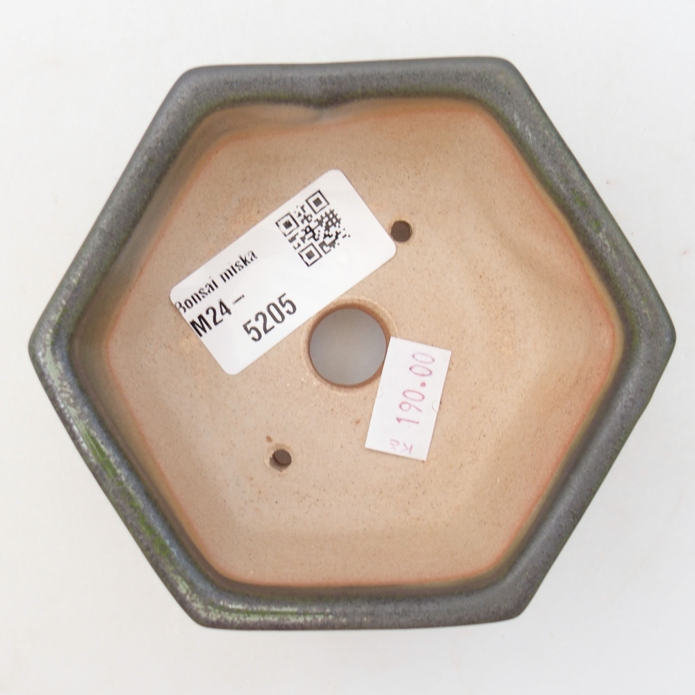 Keramická bonsai miska 10 x 9 x 5 cm, farba zelená