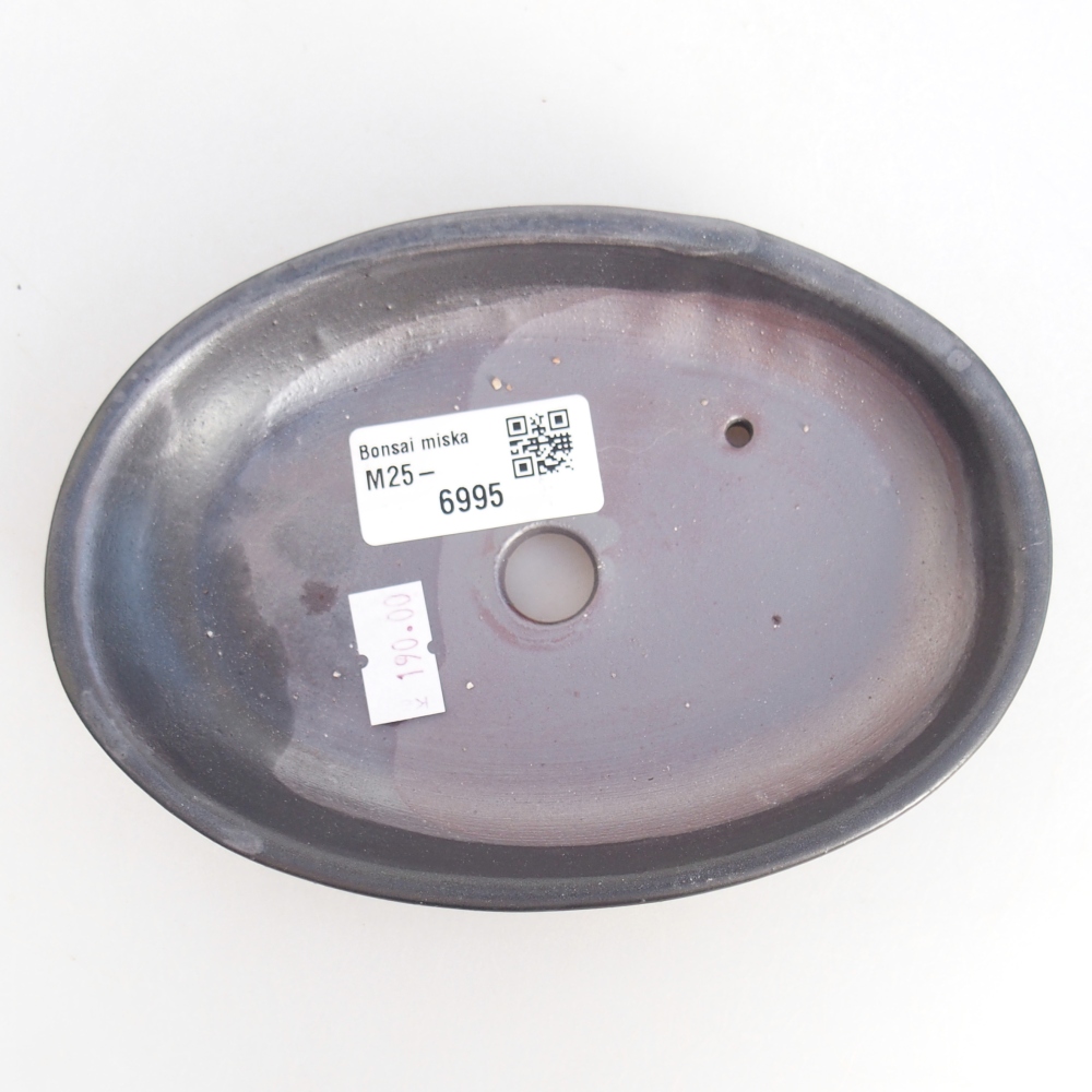 Keramická miska na bonsaje 15,5 x 11 x 2,5 cm, sivá