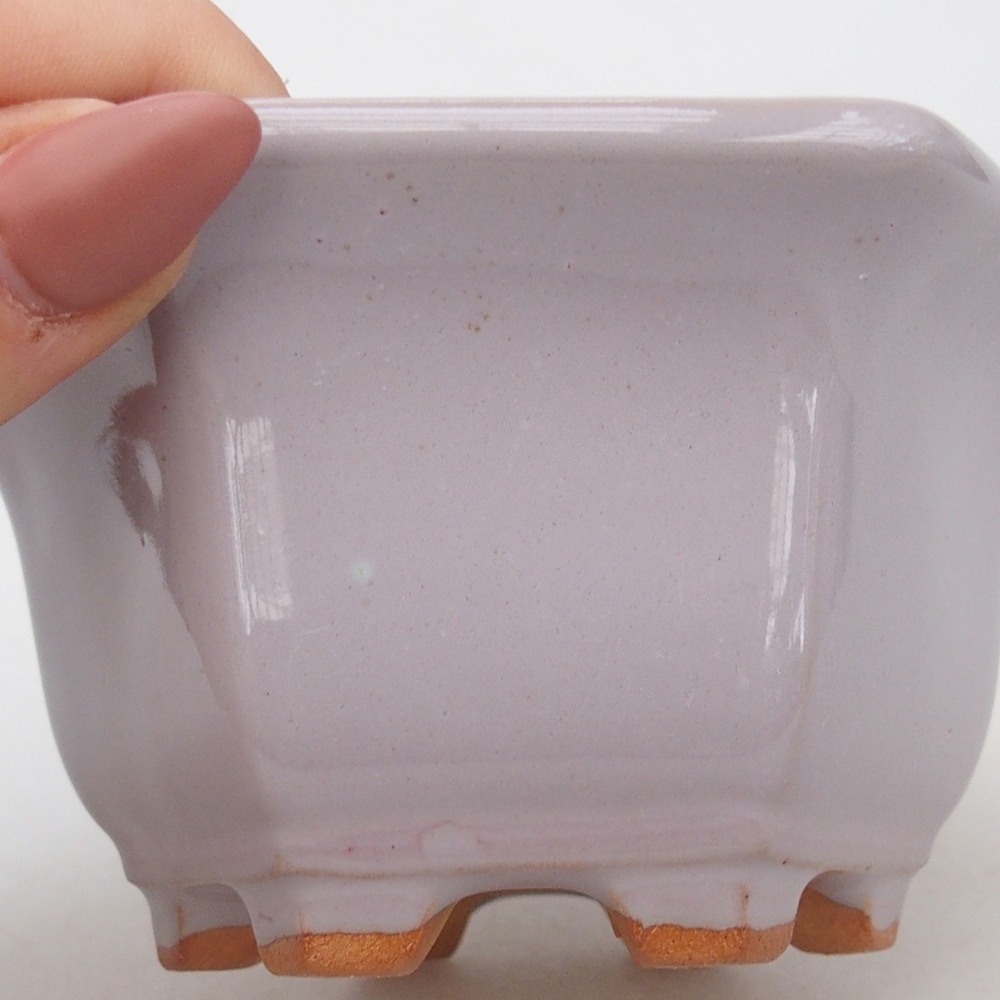 Keramická miska na bonsaje 10,5 x 9,5 x 5,5 cm, ružová