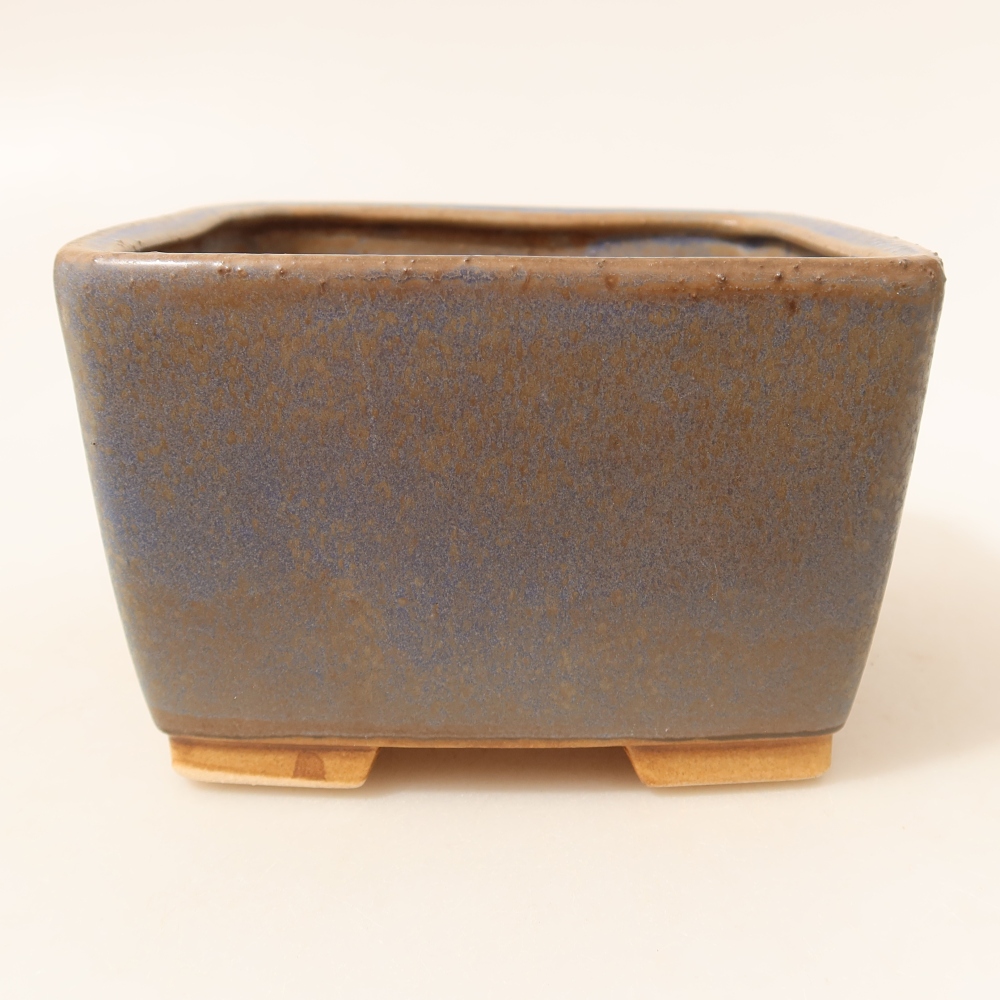 Keramická miska na bonsai 13 x 13 x 8 cm, farba modrá