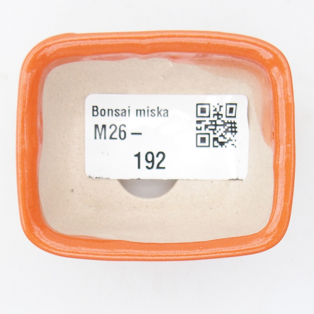 Mini bonsajová miska 6 x 4,5 x 3 cm, oranžová
