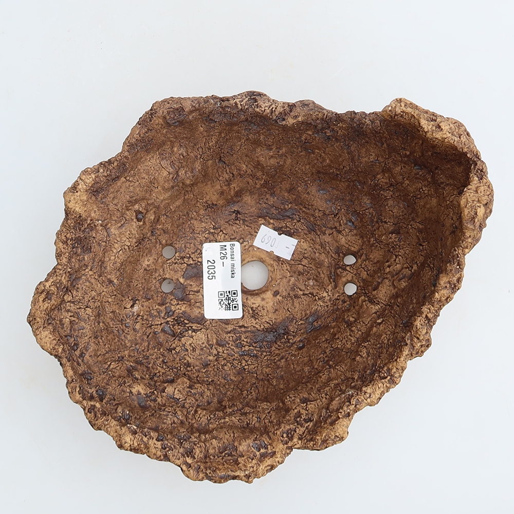Keramická škrupina 19,5 x 16 x 13 cm, farba hnedá